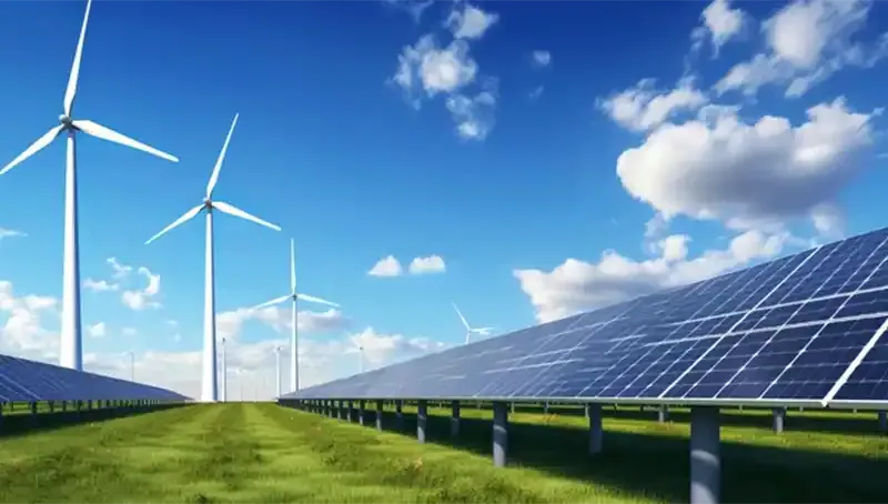 EE solar panels - wind turbine
